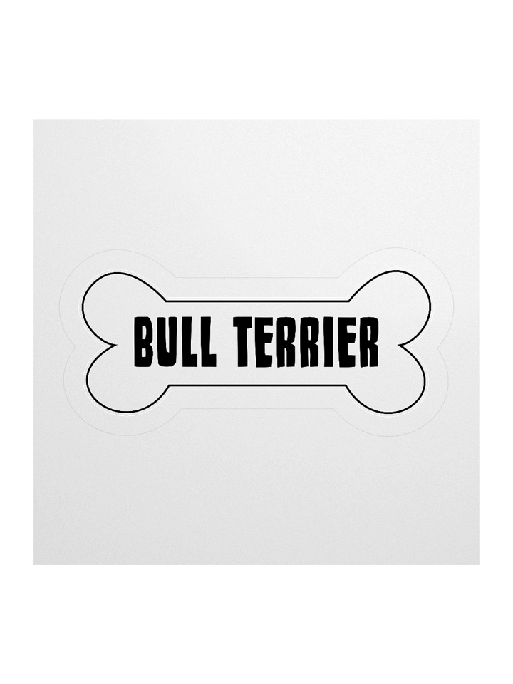 Bull Terrier In White Bone Shape Sticker product image (2)