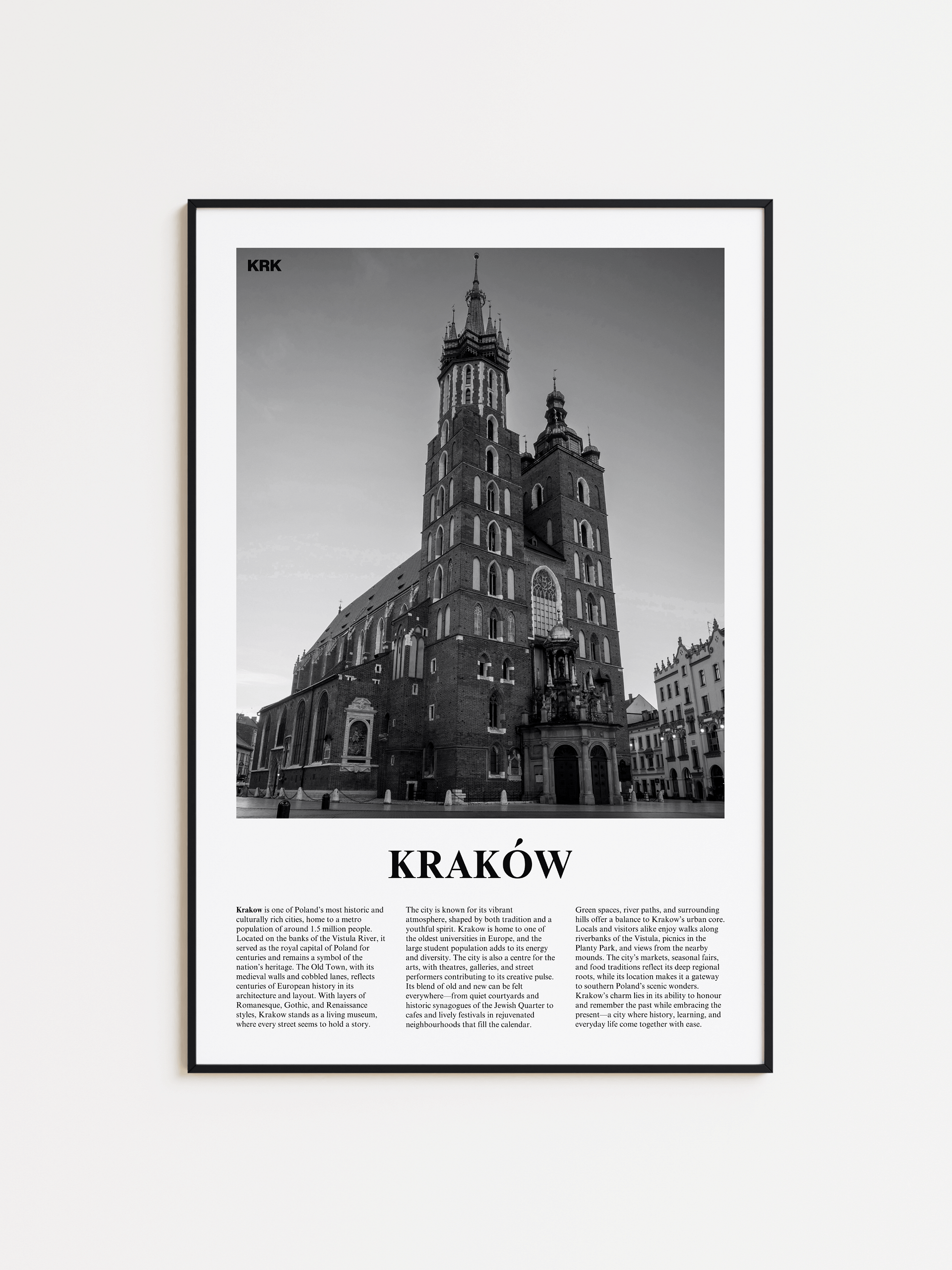 Krakow 01 Newspaper Poster | Framed product image (1)