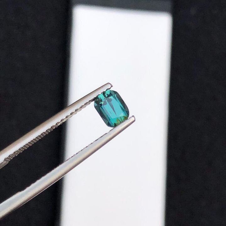 BLUE INDICOLITE TOURMALINE FOR RING CUSHION CUT GEMSTONE WIRE WRAPPING, 0.65 CRT product image (1)