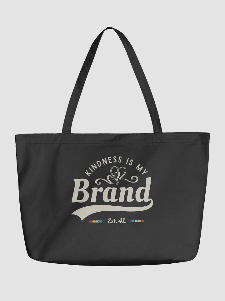 Depth Over Dazzle Tote – “Kindness is My Brand” | Organic Cotton Empowerment Tote Bag — Fulfilled in US, EU, UK & Canada product image (1)
