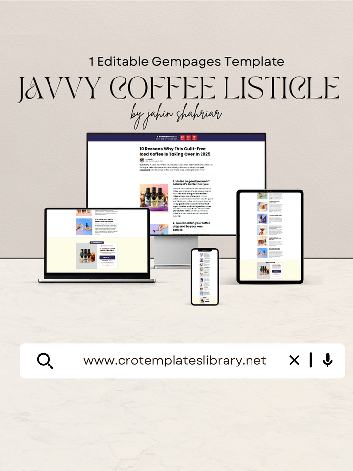 Javvy Coffee 10 Reason Listicle - Shopify Gempages Template product image (1)