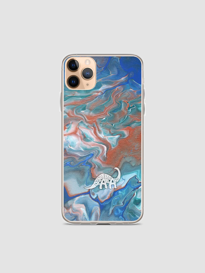 Metallic Orange Fluid Acrylic iPhone Case product image (1)