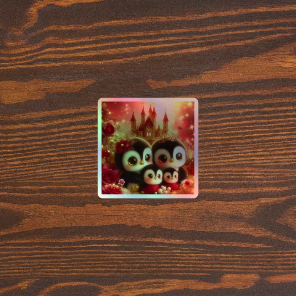 Enchanted Penguin Family Holographic Sticker Set product image (3)