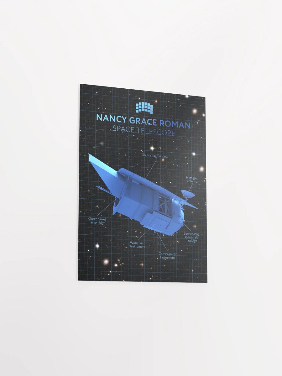 Nancy Grace Roman Telescope Blueprint Poster — NASA NGRST Space Print, Futuristic Science Wall Art, Space Blueprint Decor product image (8)