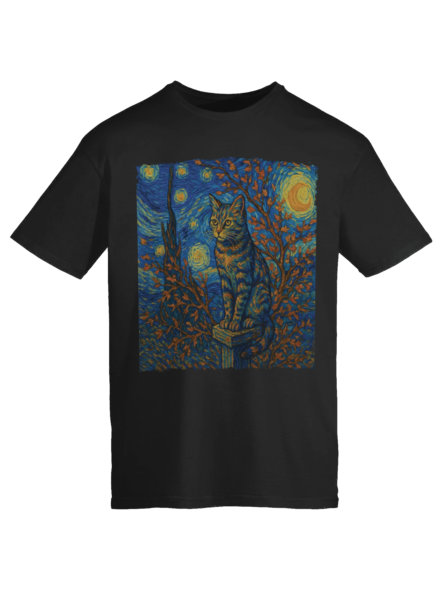 Starry Night Cat Autumn T-Shirt product image (91)