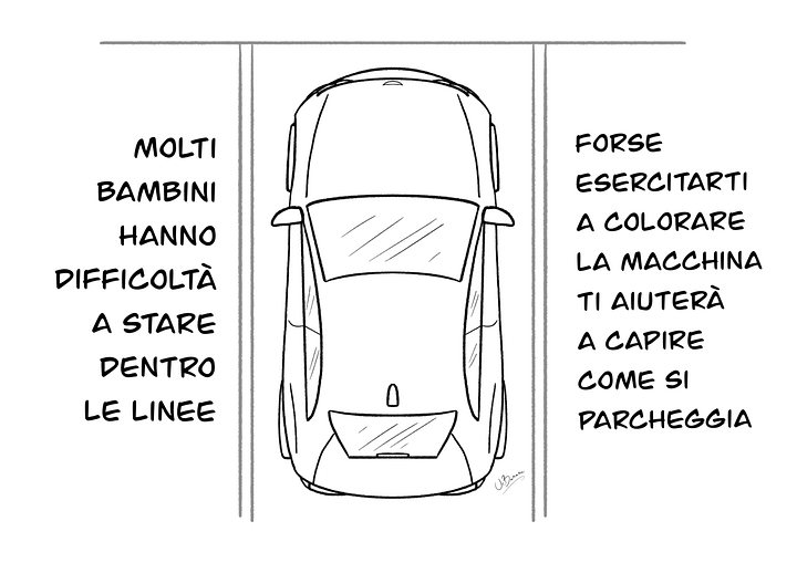 Parcheggio nelle linee - Foglio A4 da colorare product image (1)