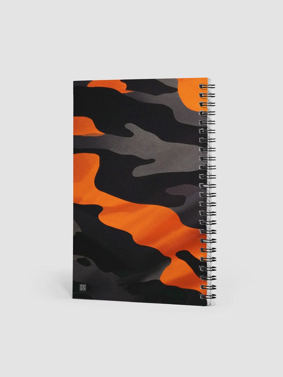 Spiral Notebook black and orange camo product image (2)