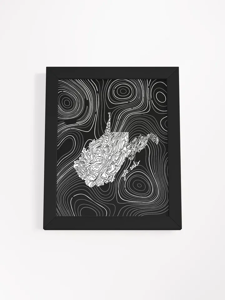 WV Topographical Map Framed Poster product image (2)