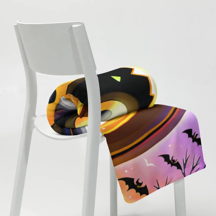 Kitty Pumpkin Blanket product image (8)