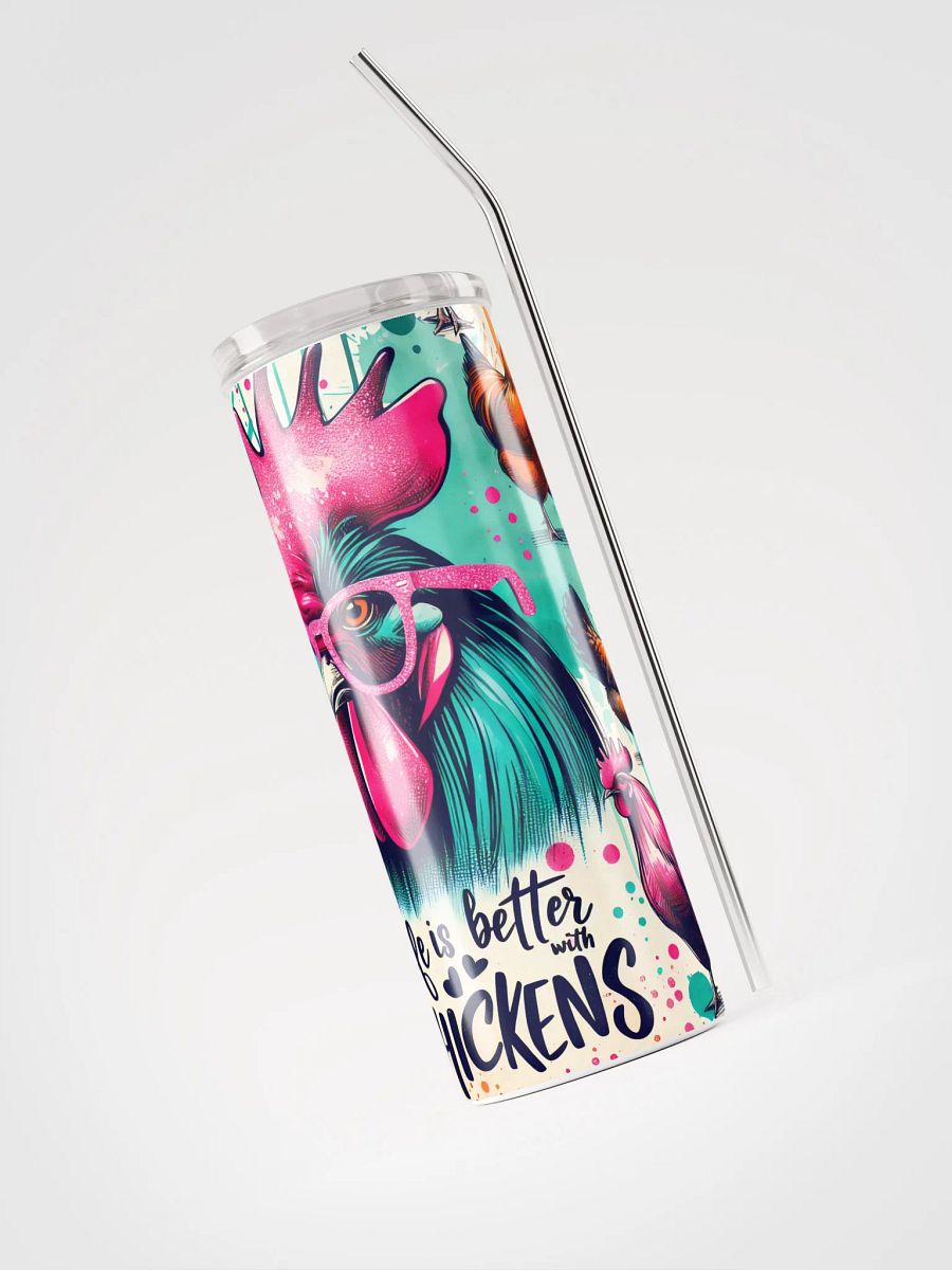 Funky Life Is Better With Chickens Stainless Steel Tumbler product image (4)