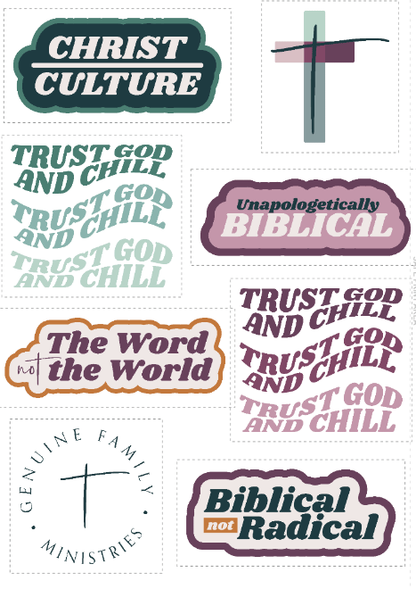 Christ Over Culture Stickers - One 8.5 x 11 Sheet (8 stickers) product image (1)