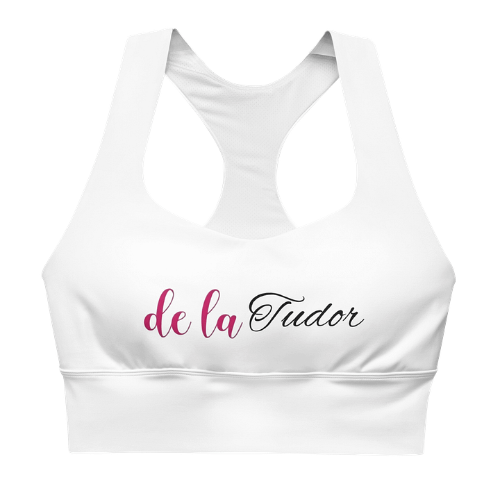 Women's Recycled Longline Sports Bra with our brand De La Tudor All-Over Print product image (1)