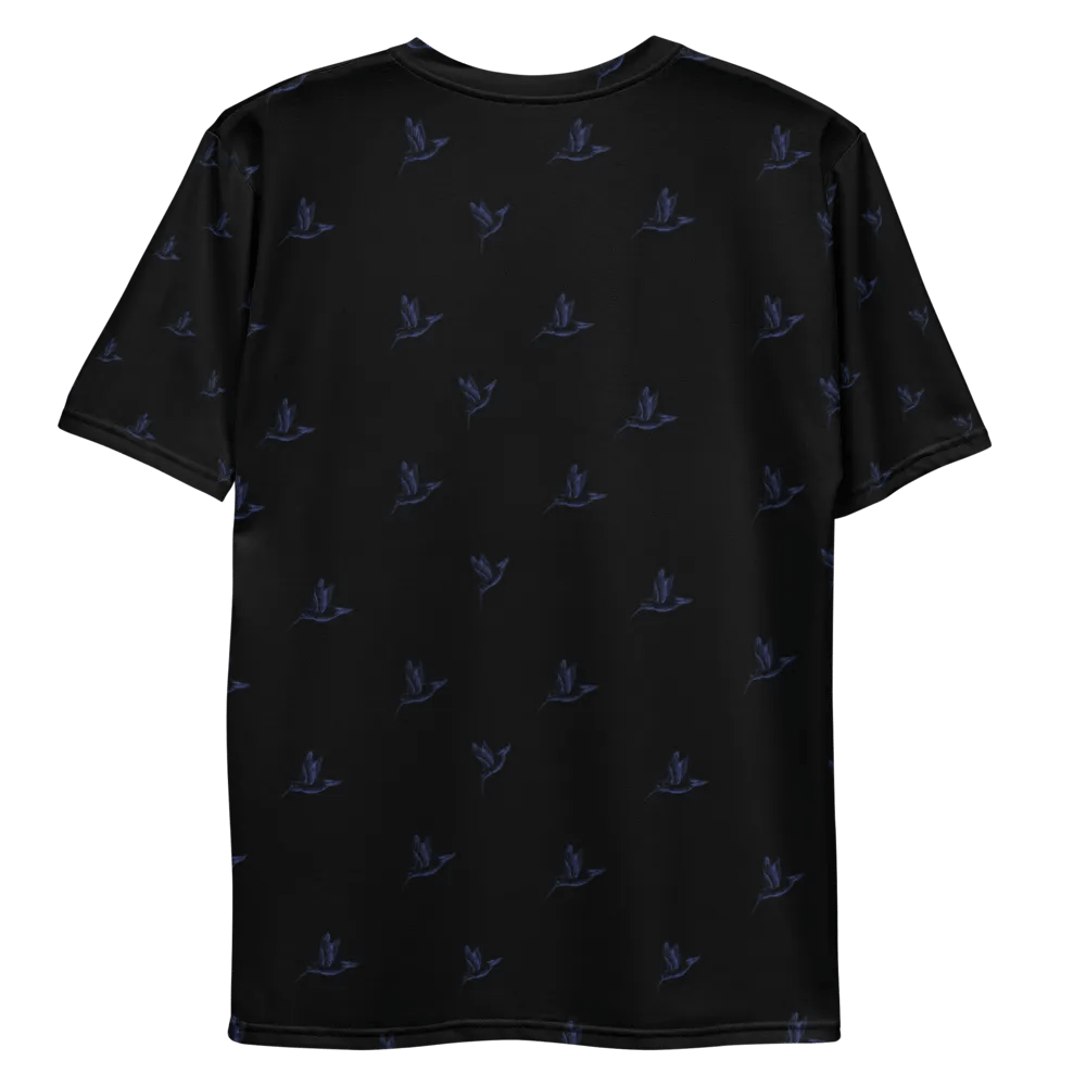 humming birds on black t shirt product image (9)