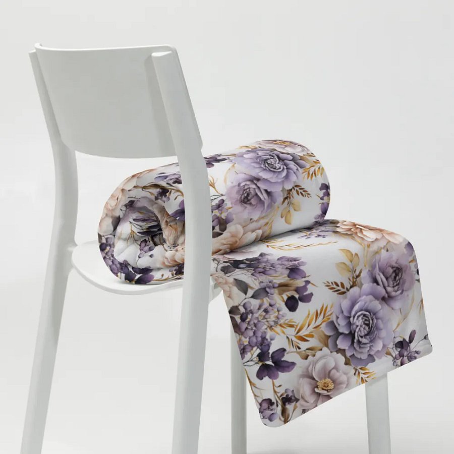 Purple And Gold Roses Blanket product image (8)