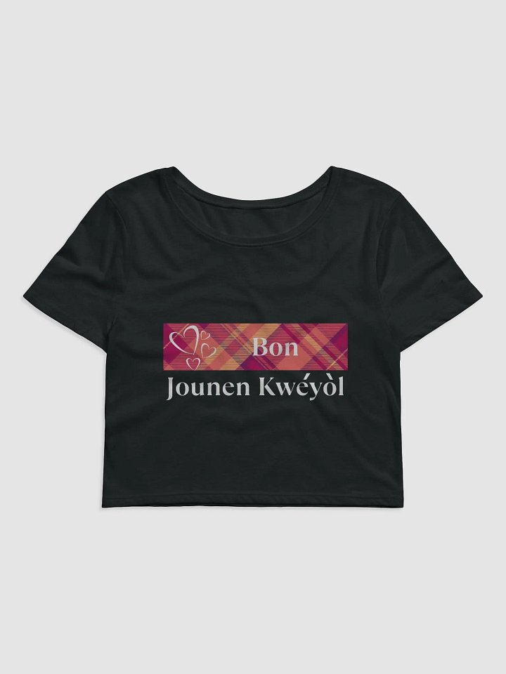 Bon Jounen Kwéyòl Women's Crop Tee product image (1)