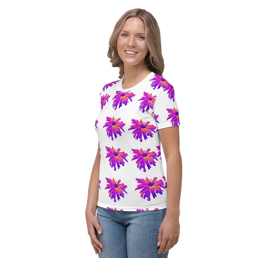 Abstract Pink Floating Daisy Flower Women's T Shirt product image (1)