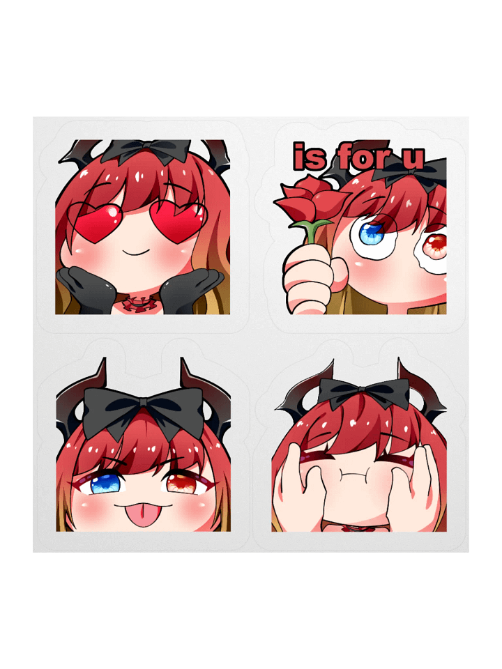 ScarLight Crimson, Emotional Expression Sticker Pack. product image (2)