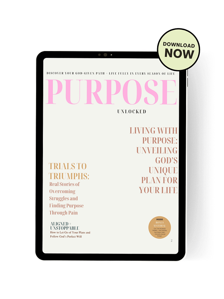Purpose Unlocked: Unveiling God's Unique Plan For Your Life E-Book product image (1)