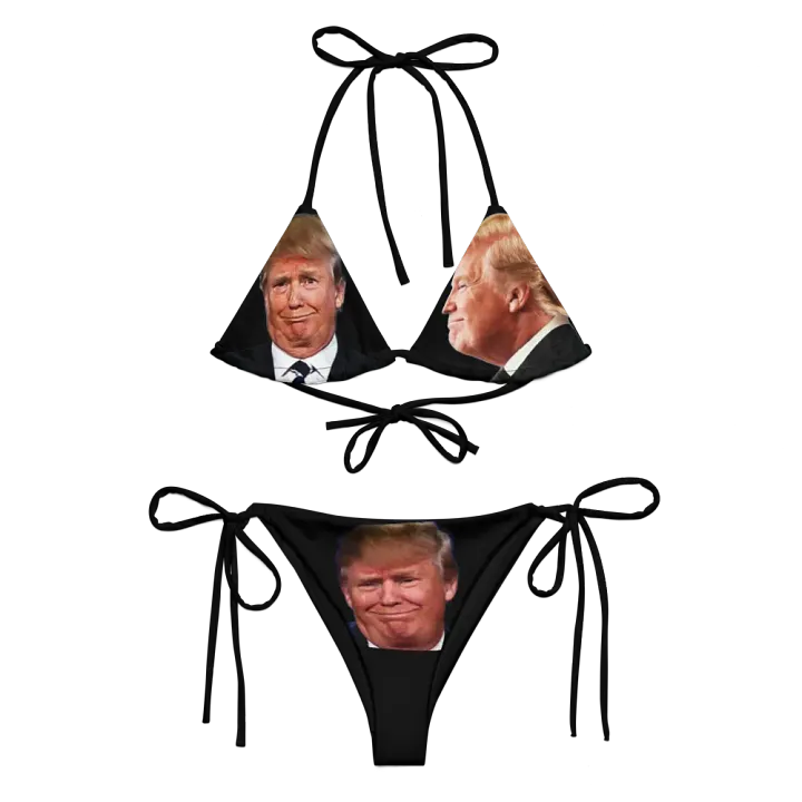 "Impeach This" Trump Face Black Bikini Set - Limited Edition Sass product image (1)