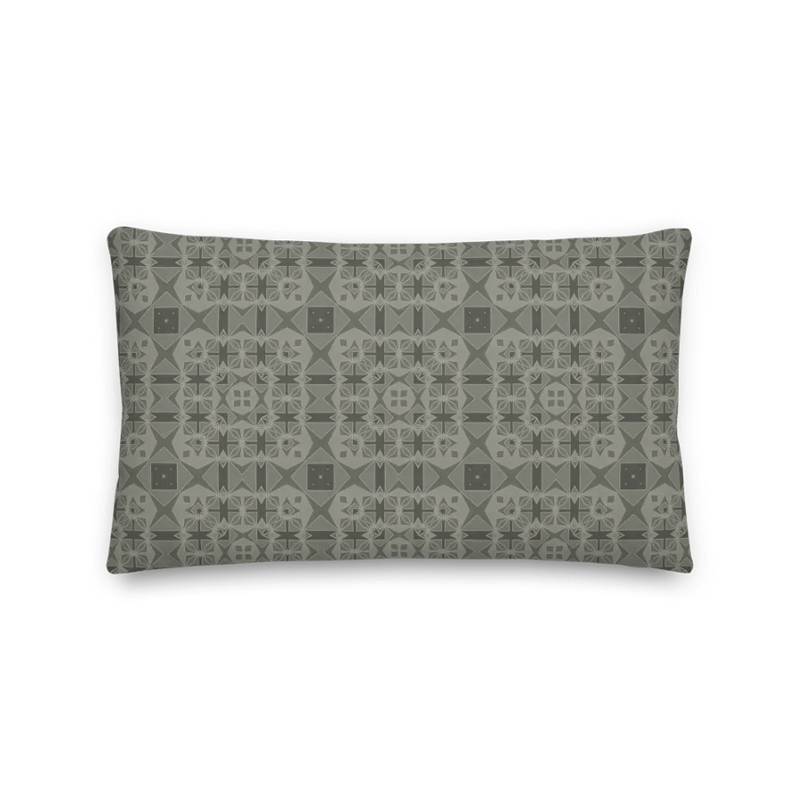 Gray tartan premium pillow (Reversible and in 3 sizes/shapes) product image (2)