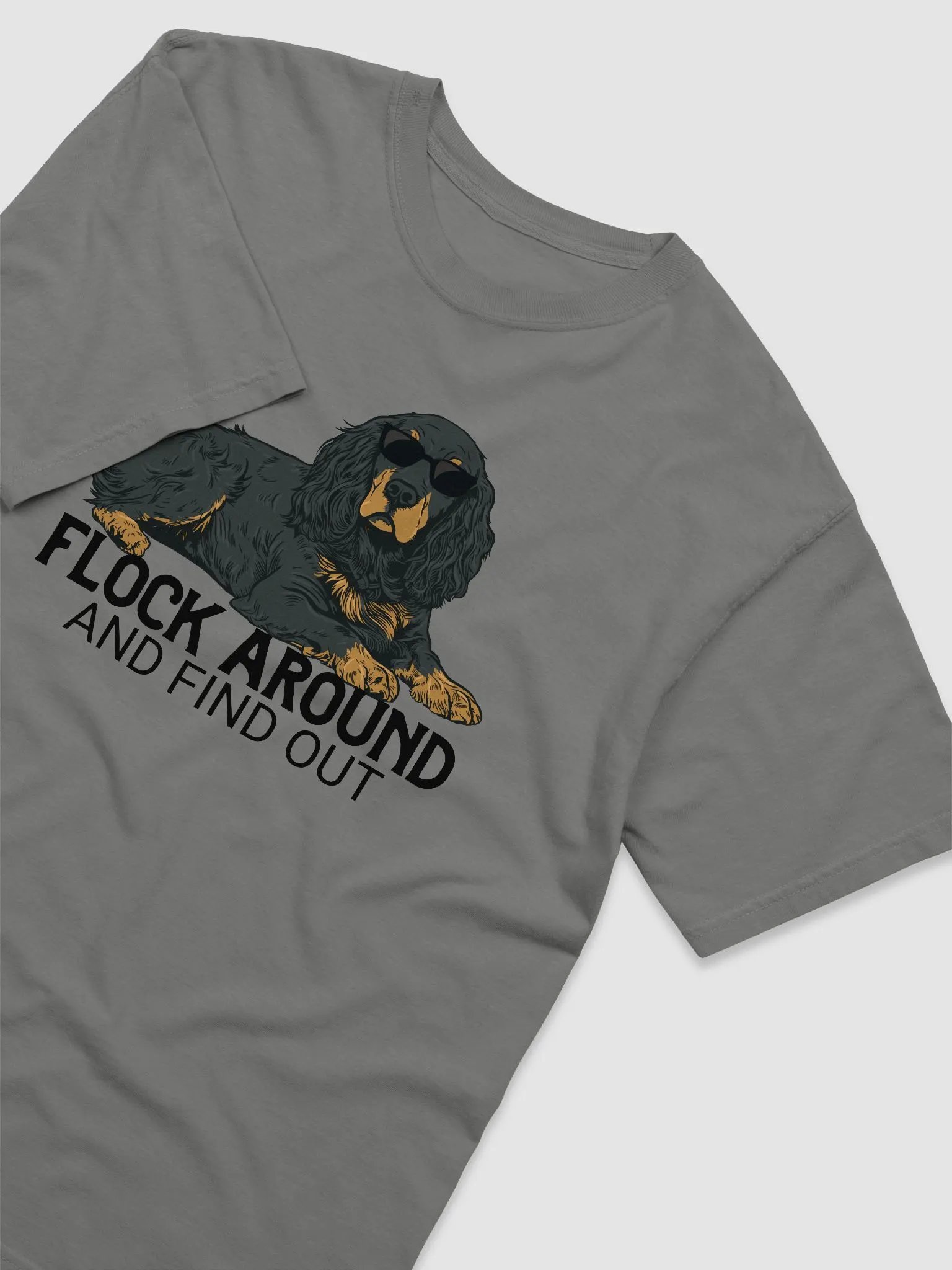 Flock Around and Find Out T-Shirt of a Cocker Spaniel(Black and Tan) | Funny T-Shirt for Hunting Dog Paw-rents product image (25)