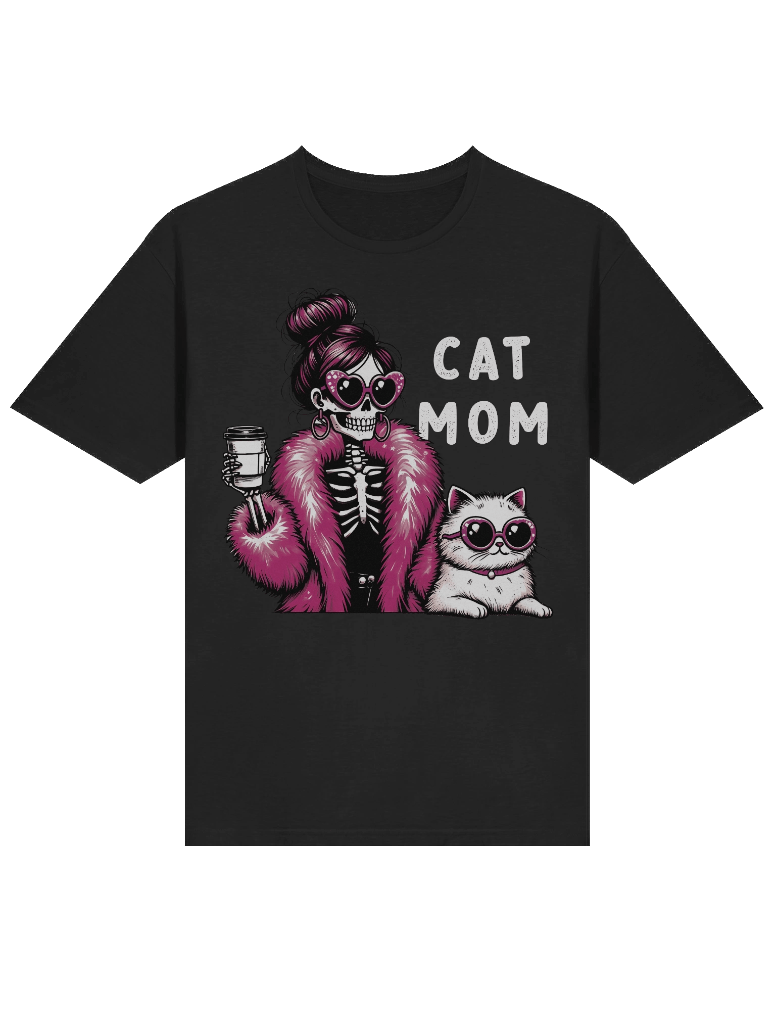 Cat Mom Skeleton T-Shirt product image (15)