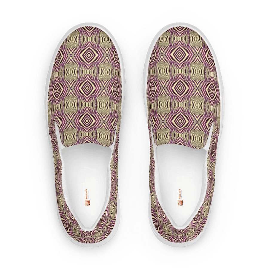 Zebra Collection in Pink-Yellow -Women's Slip-On Canvas Shoes product image (2)