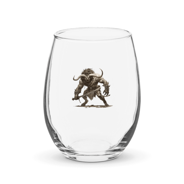 The Minotaur - The Legendary Greek Mythical Creature Stemless Water / Wine Glass product image (1)