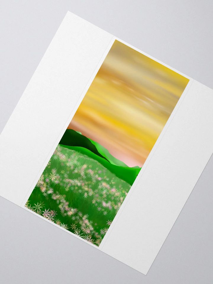Floral Grass Meadow Sunset Sticker product image (5)