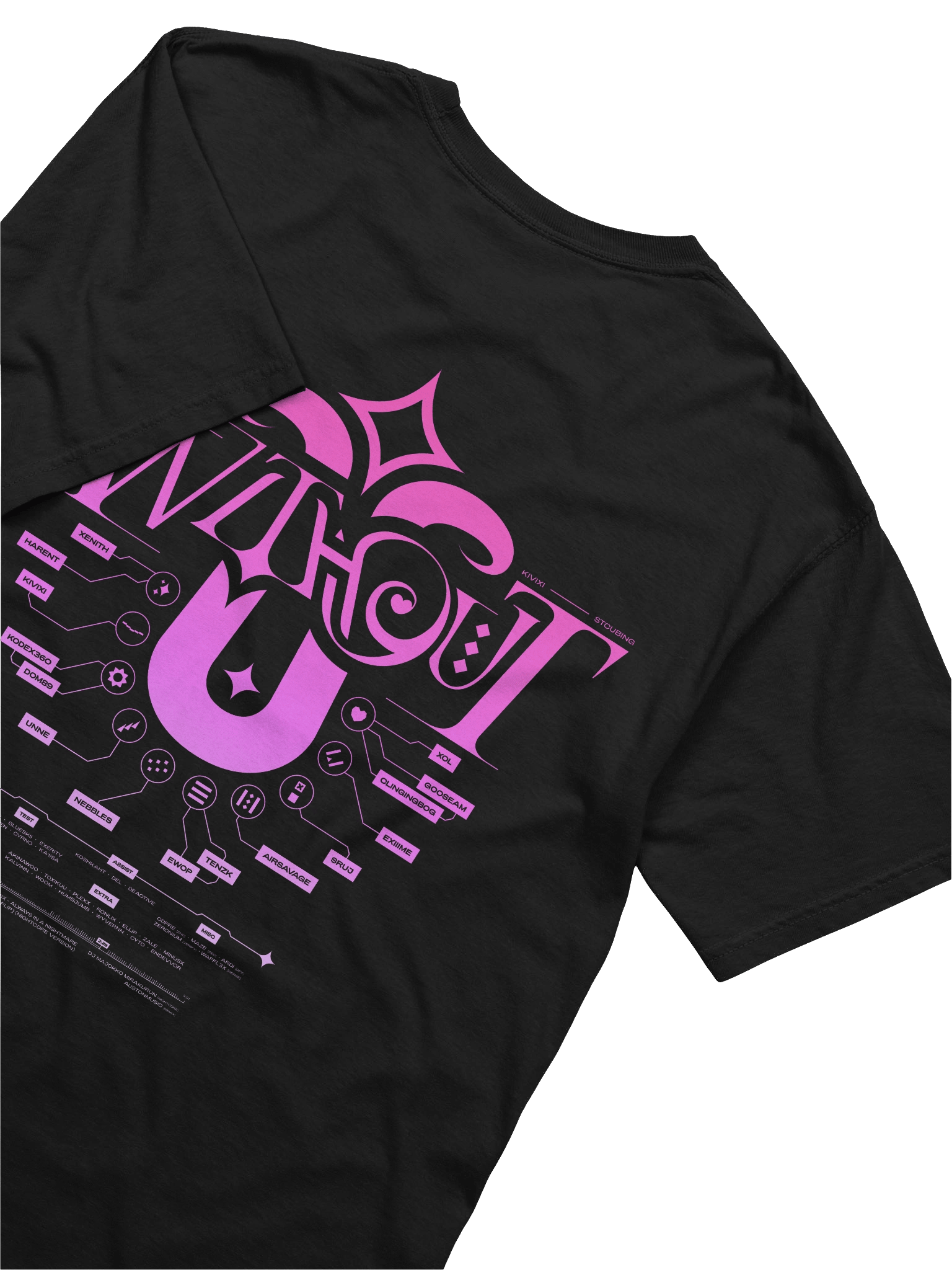 W/O U Gradient Pink/Black Shirt product image (6)