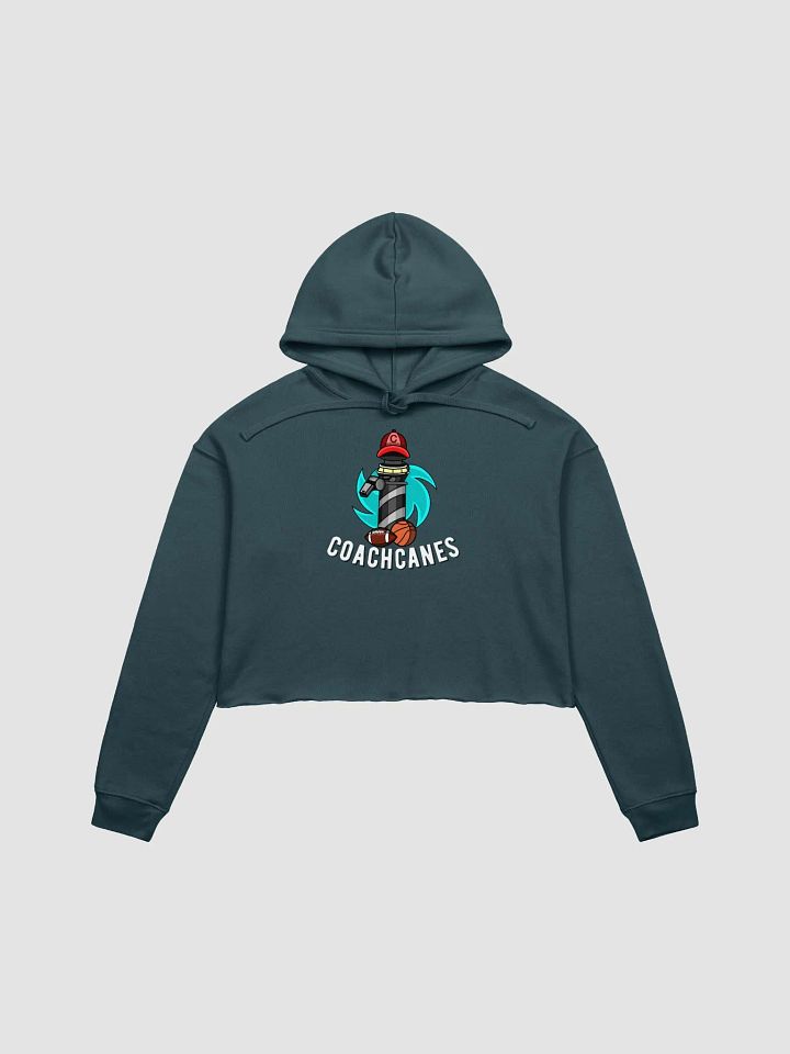 Women's Blue Logo Crop Hoodie product image (2)