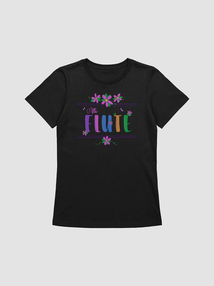 Relaxed Fit - Floral Flute Womens T-Shirt (Bl or Wh) - Pink Alto Letters product image (1)