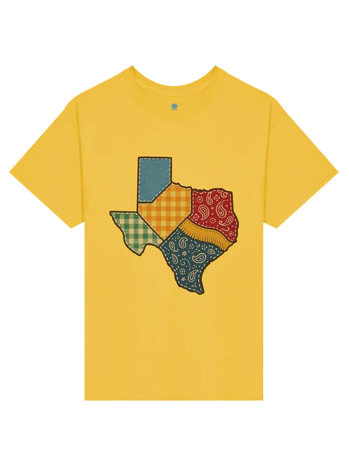 Cowboy Patchwork Quilt Texas State Shaped Boxy Fit Unisex T-Shirt product image (73)