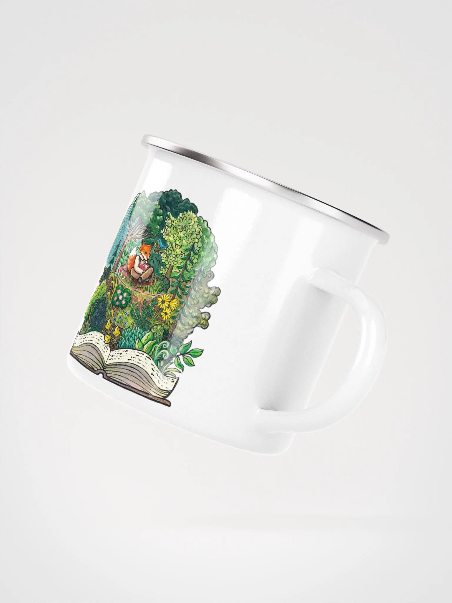 Fantasy Forest Fox Cake - Enamel Mug product image (3)