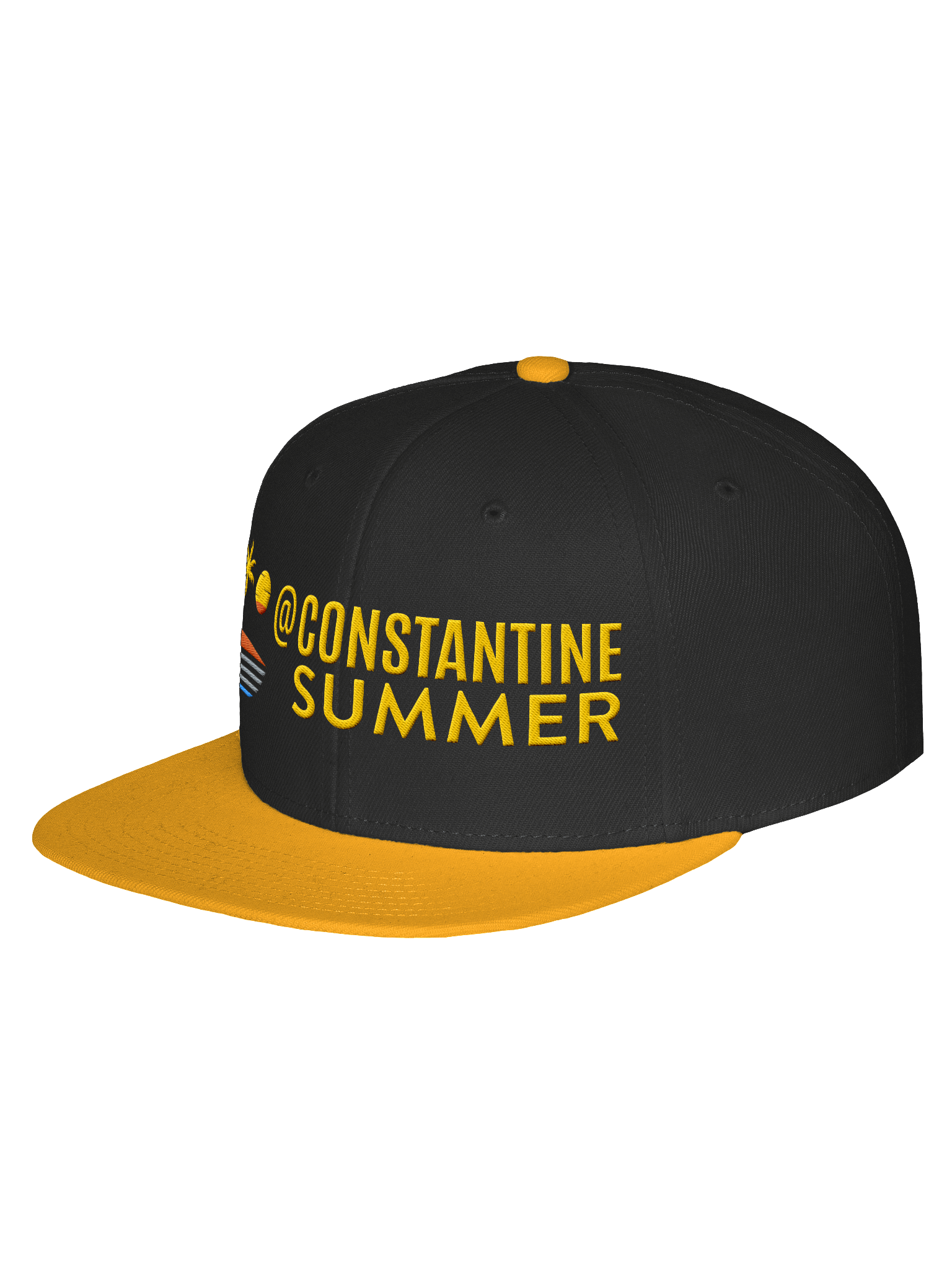 @CONSTANTINESUMMER: TROPICAL SUNSET VIBE HAT by Otto Cap (black/jellow) product image (2)