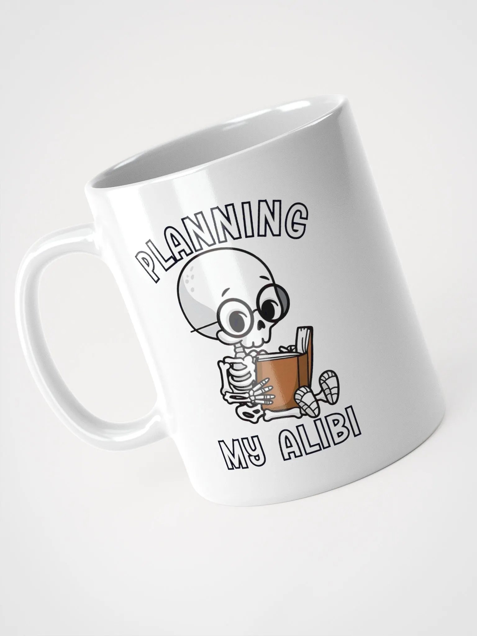 Cute Skeleton Planning An Alibi Coffee Mug product image (4)