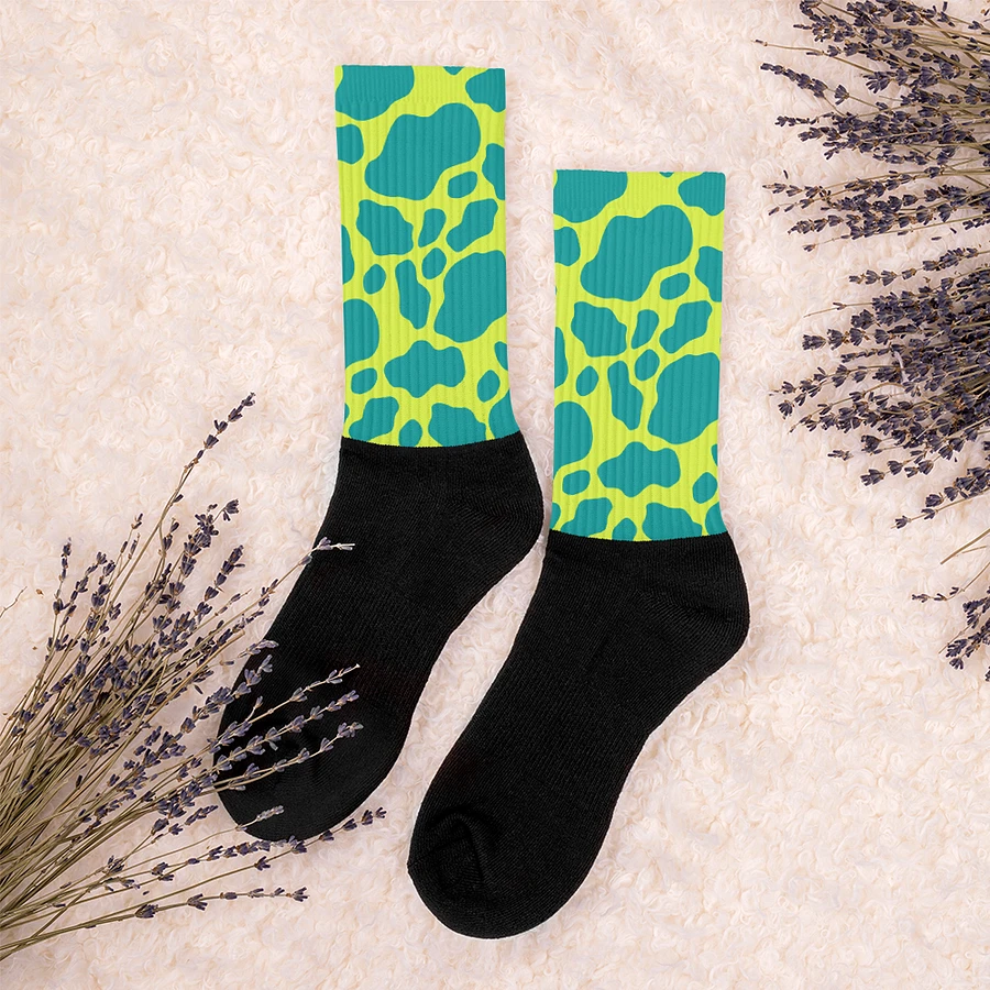 Cow Print Socks - Green product image (5)
