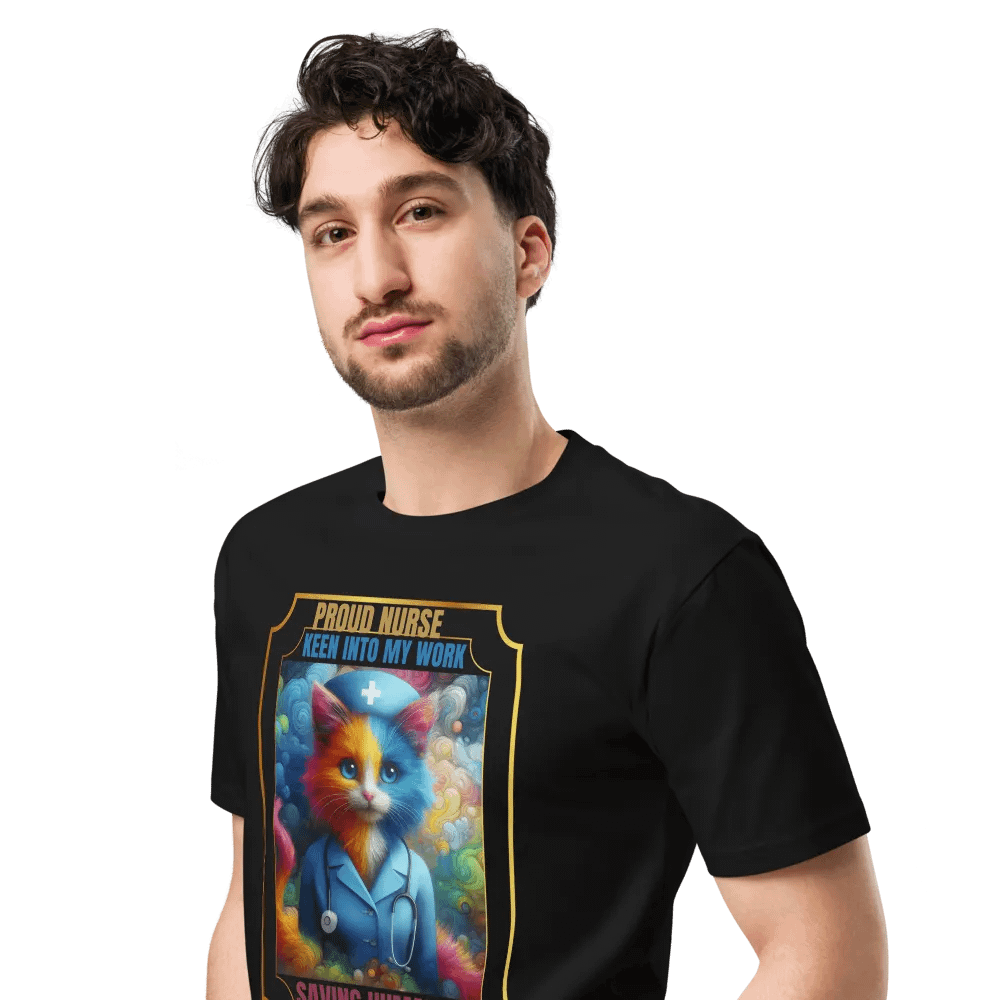 Whimsical Nurse Cat Unisex T-Shirt product image (6)