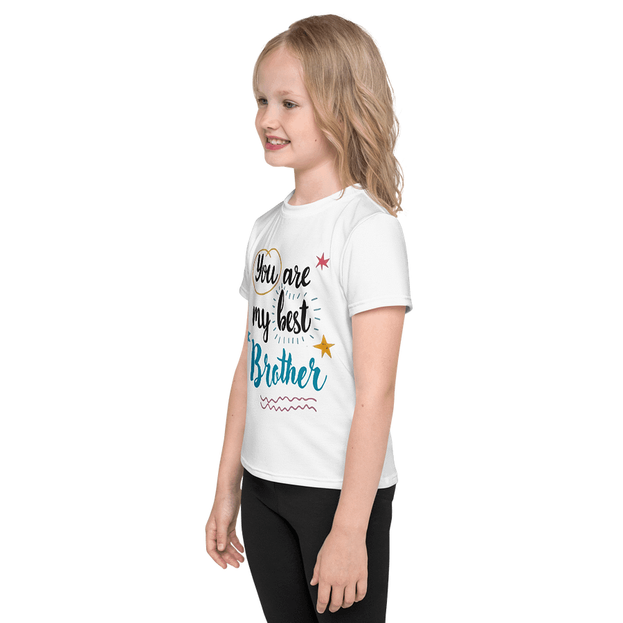 Kids Crew Neck T-Shirt Best Brother Ever Slogan product image (3)