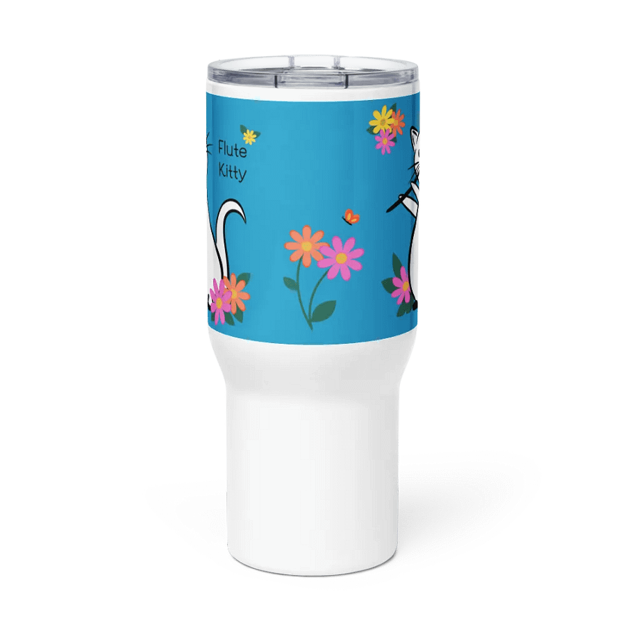 Flute Kitty Travel Mug w handle - C Flute product image (2)