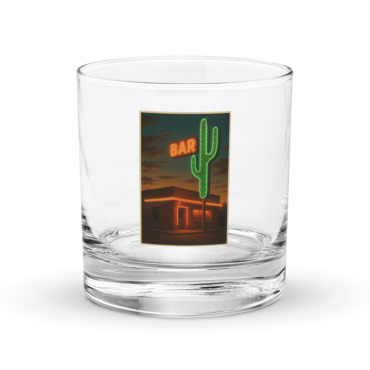Neon Cactus Rocks Glass product image (1)