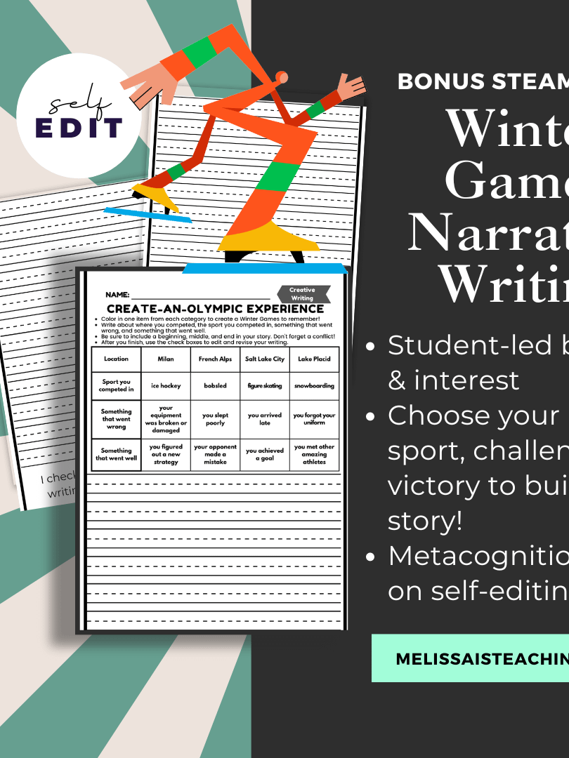 Winter Writing Editing Sub Plan 2nd 3rd 4th 5th Grade Snow Day, Olympics, Christmas, Gingerbread, and Vacation! product image (3)