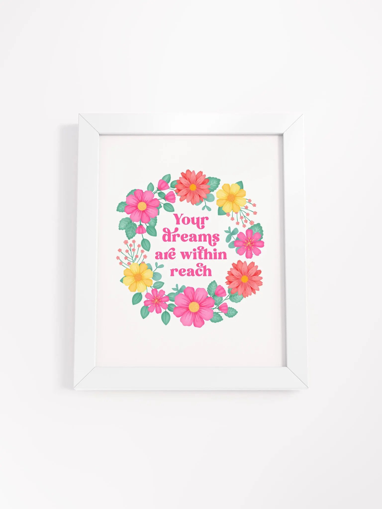 Your dreams are within reach - Motivational Wall Art White product image (4)