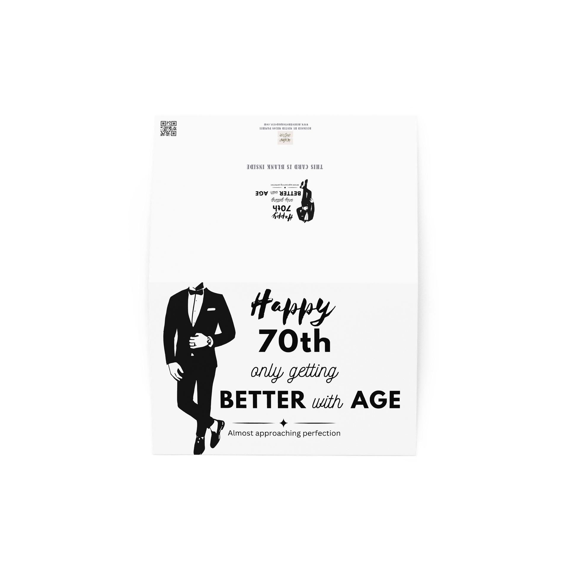 Happy 70th Birthday Card Man in a Tux product image (3)