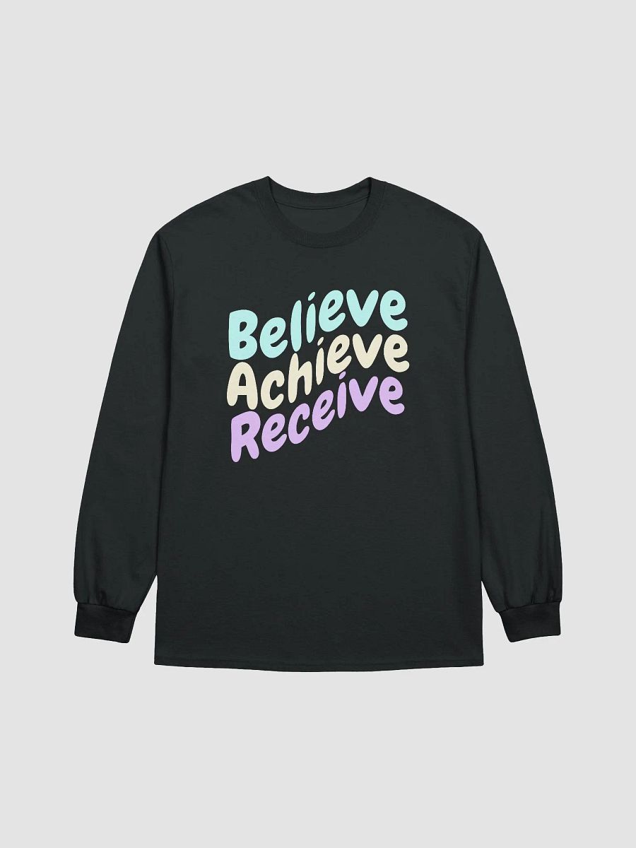 Believe Achieve Receive Pastel Long Sleeve Tee product image (2)