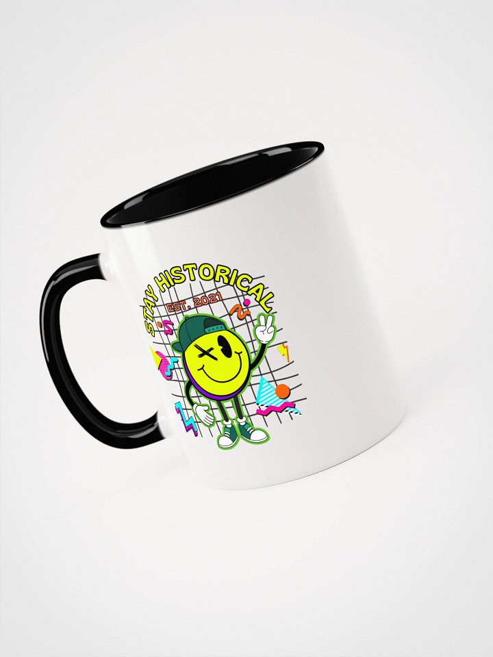 Stay Historical Smiley Face Mug – 90s Retro Coffee Cup (11oz Ceramic) product image (2)