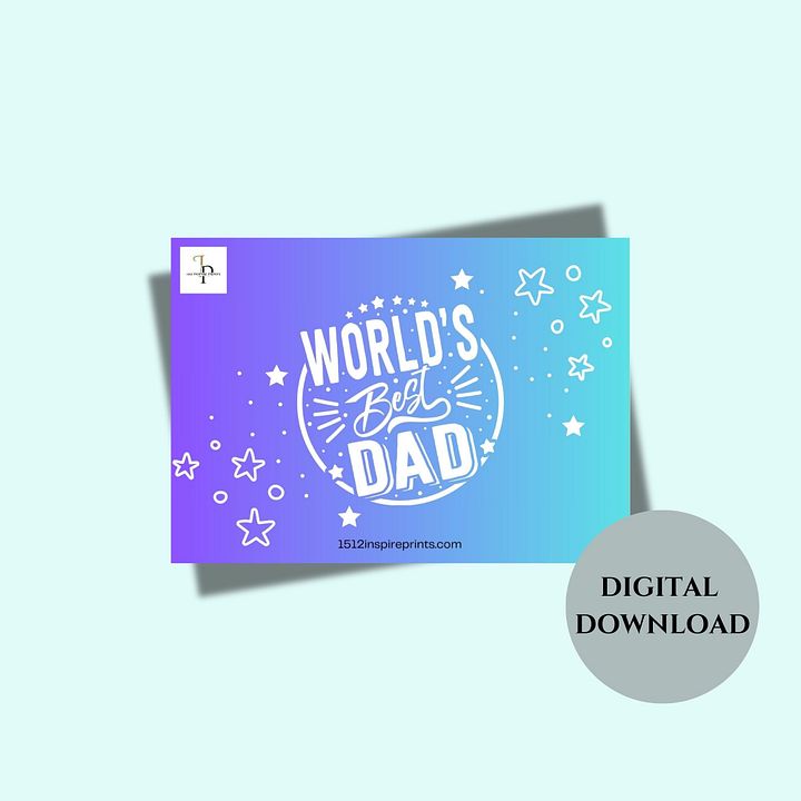 Father's Day Stars and Dots E Card product image (1)