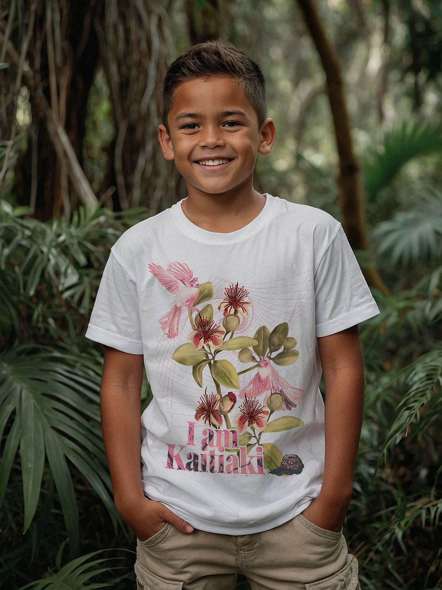 Unisex I am Kaitiaki - Feijoa Flowers and Fantails Decolonisation Aotearoa Tee product image (1)