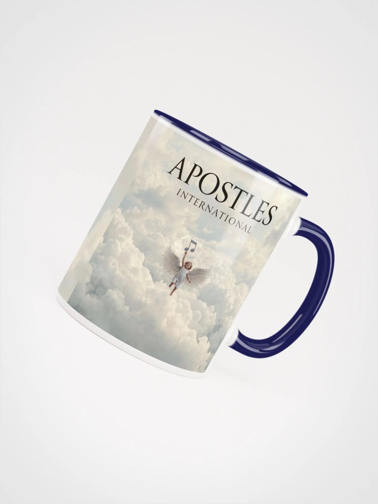 Apostles International Angel Logo cup blue mug product image (4)
