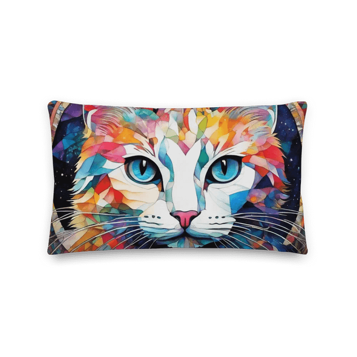 Geometric Cat Mosaic Premium Pillow product image (5)